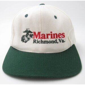 Vintage US Marines Richmond Virginia Adjustable Snapback Hat (C) Made in USA